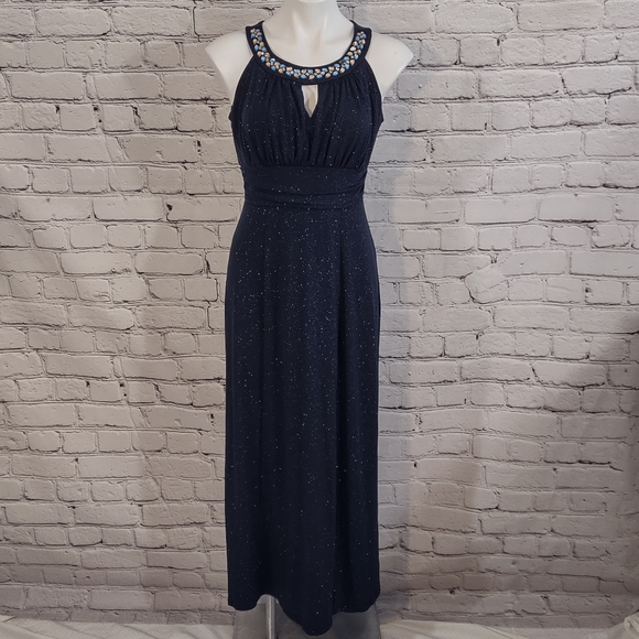Navy blue sparkle formal gown - Picture 1 of 6